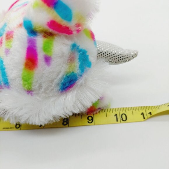 Sammie Kay Progressive Plush Unicorn Pink Rainbow White Multicolor Stuffed 10" - Picture 8 of 8